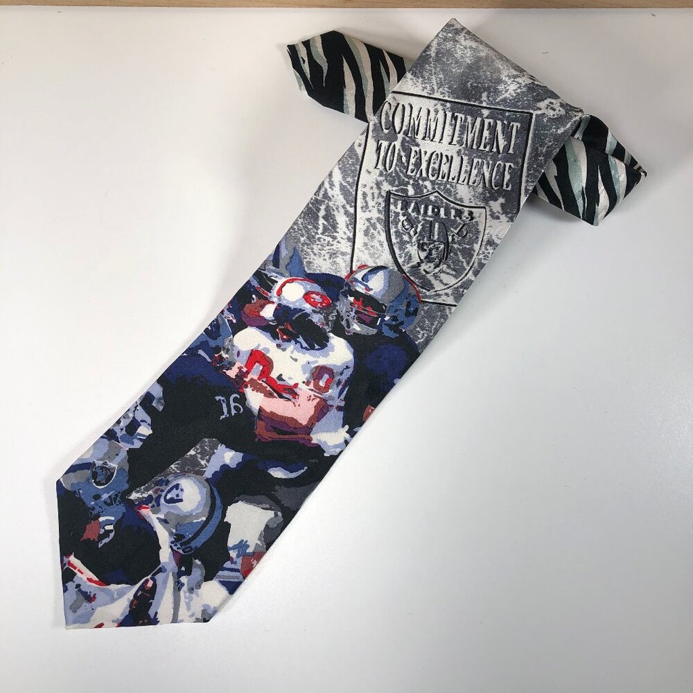 Vintage Team NFL Oakland Raiders ACF West Silk Neck Tie - Los Angles Las Vegas